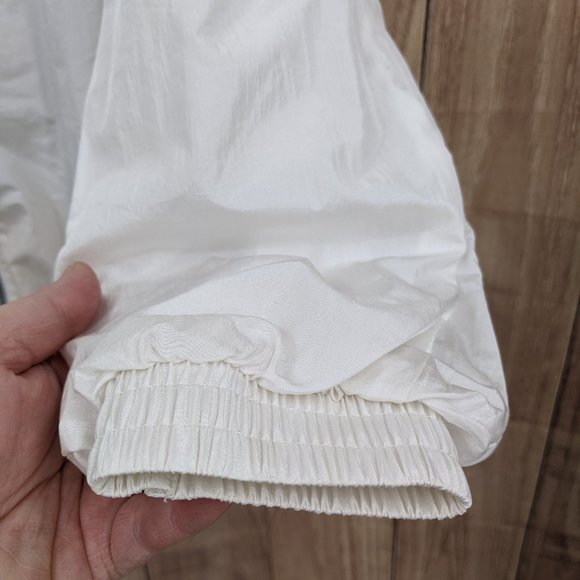 Vintage Slade Track Jacket White/Metallic Silver Floral Sz M - Picture 5 of 12